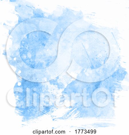 Blue Hand Painted Watercolour Background by KJ Pargeter