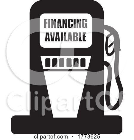 Cartoon Financing Available Sign on a Gas Pump by Johnny Sajem