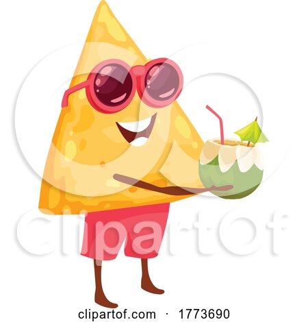 Summer Tortilla Chip Food Character by Vector Tradition SM