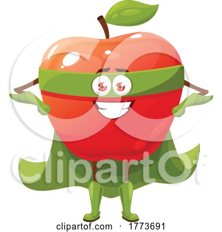 Super Apple Food Character by Vector Tradition SM