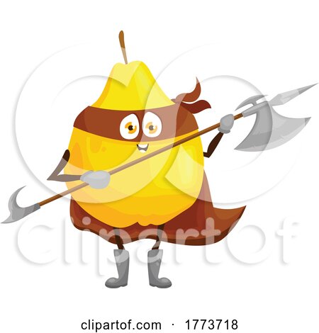 Pear Executioner Food Character by Vector Tradition SM
