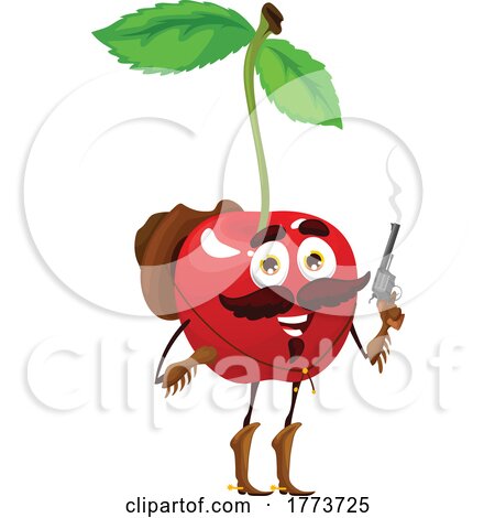 Western Cherry Food Character by Vector Tradition SM
