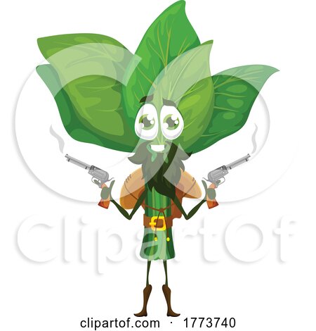 Western Ranger Spinach Food Character by Vector Tradition SM