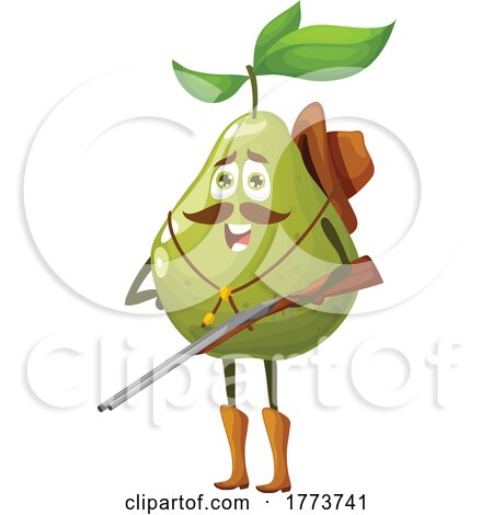Western Pear Food Character by Vector Tradition SM