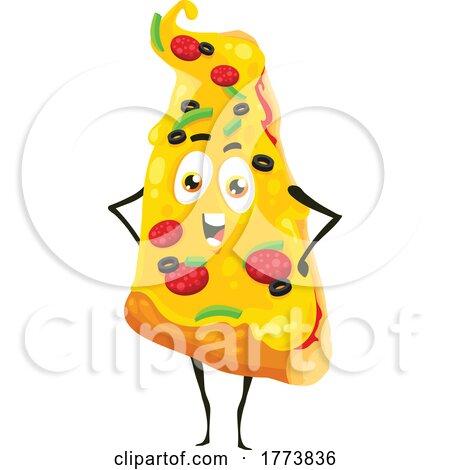 Pizza Slice Food Mascot by Vector Tradition SM