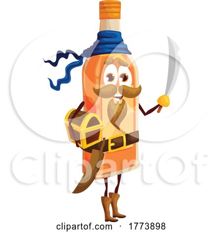 Alcohol Pirate Food Mascot by Vector Tradition SM