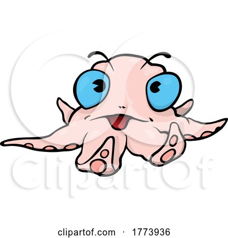 Cartoon Blue Eyed Octopus by dero