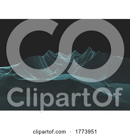 Abstract Wireframe Landscape Background Design by KJ Pargeter