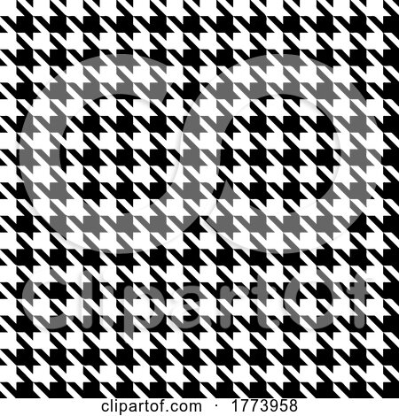 Houndstooth Pattern Background in Black and White by KJ Pargeter