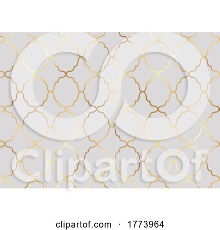 Decorative Arabic Themed Pattern Background with Gold Foil Texture by KJ Pargeter