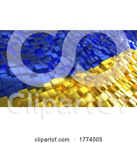 Abstract Ukraine Geometric Background by KJ Pargeter