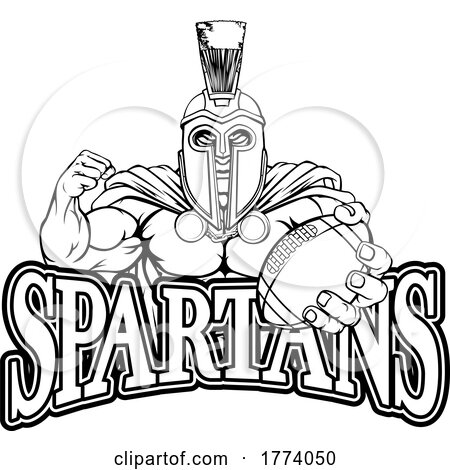 Spartan Trojan American Football Sports Mascot by AtStockIllustration