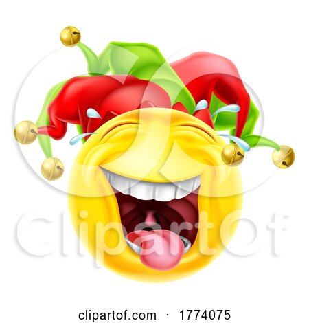 Court Jester Joker Fool Cartoon Emoticon Icon by AtStockIllustration