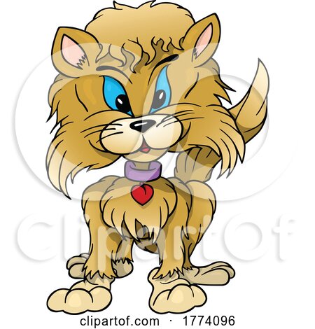 Cartoon Long Haired Cat by dero