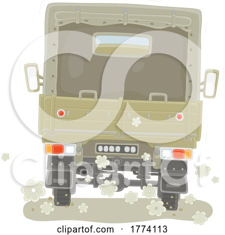 Cartoon Lorry Truck on a Bumpy Road by Alex Bannykh