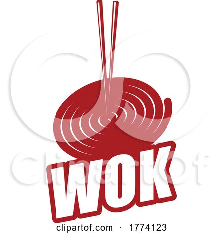 Wok and Chopsticks by Vector Tradition SM
