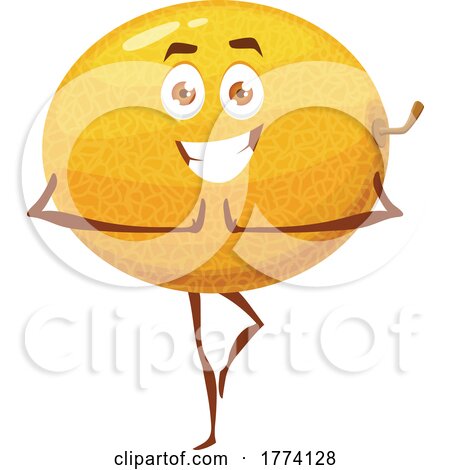 Yoga Melon Food Character by Vector Tradition SM