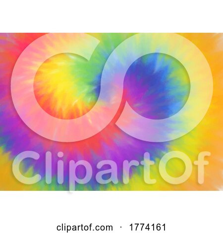 Abstract Rainbow Coloured Tie Dye Background by KJ Pargeter