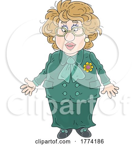 Cartoon Female Politician by Alex Bannykh