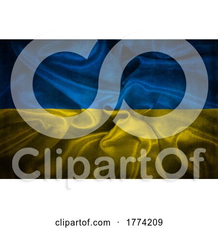 Grunge Background of Ukraine Flag by KJ Pargeter
