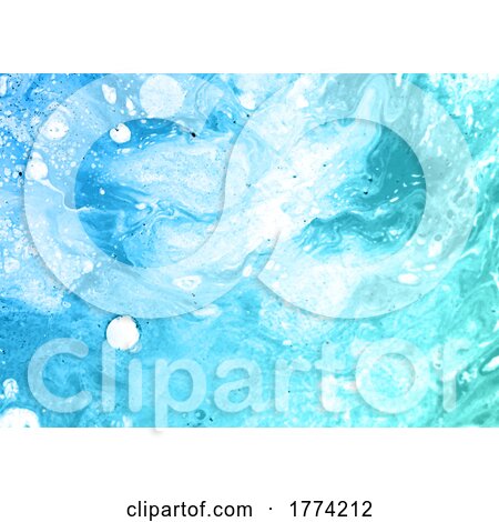 Hand Painted Ocean Themed Fluid Art Design by KJ Pargeter