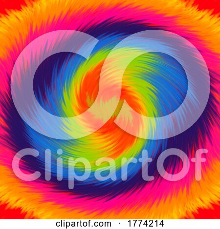 Rainbow Coloured Tie Dye Abstract Background by KJ Pargeter