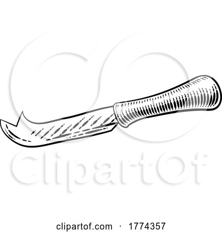 Cheese Knife Illustration Vintage Woodcut Etching by AtStockIllustration