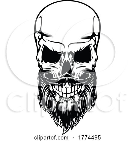 Bearded Skull by Vector Tradition SM