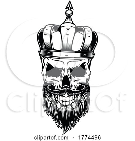 Kings Bearded Skull by Vector Tradition SM