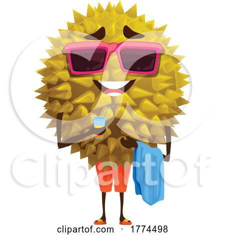Summer Durian Food Mascot by Vector Tradition SM