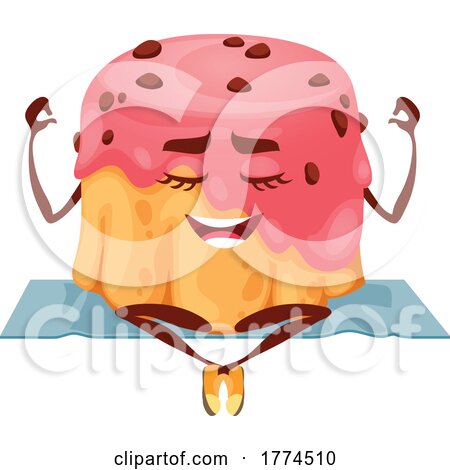 Cake Food Mascot by Vector Tradition SM