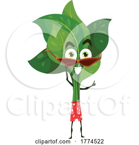 Summer Spinach Food Mascot by Vector Tradition SM