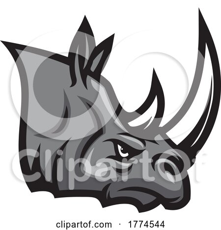 Rhino Mascot Head by Vector Tradition SM
