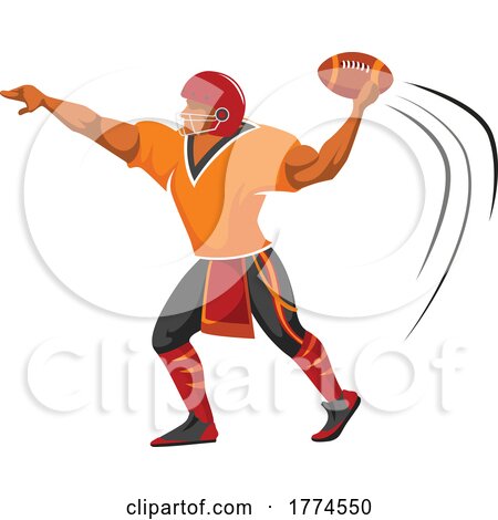 Throwing Football Player by Vector Tradition SM