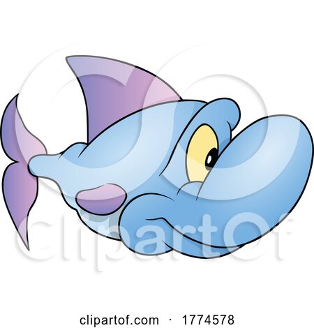 Cartoon Purple and Blue Fish by dero