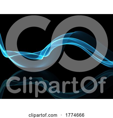 Abstract Background of Flowing Blue Waves by KJ Pargeter