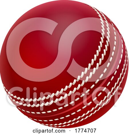 Cricket Ball by AtStockIllustration