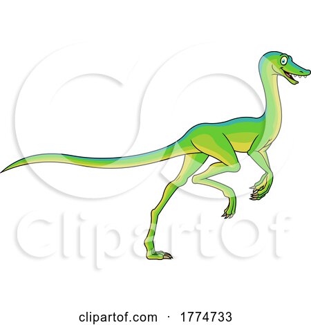 Cartoon Coelophysis Dinosaur by Hit Toon