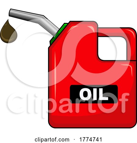 Cartoon Oil Can with a Drop by Hit Toon