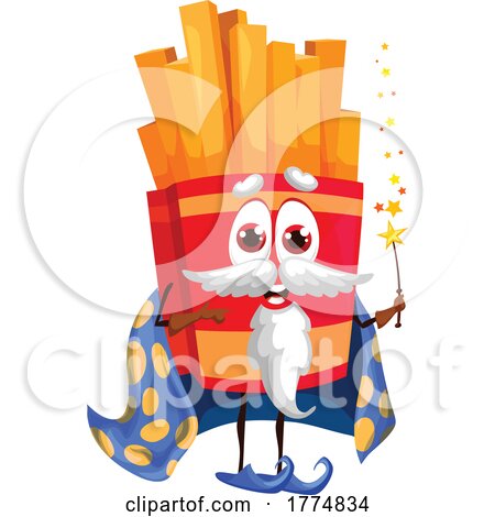 Wizard Fries Food Mascot by Vector Tradition SM