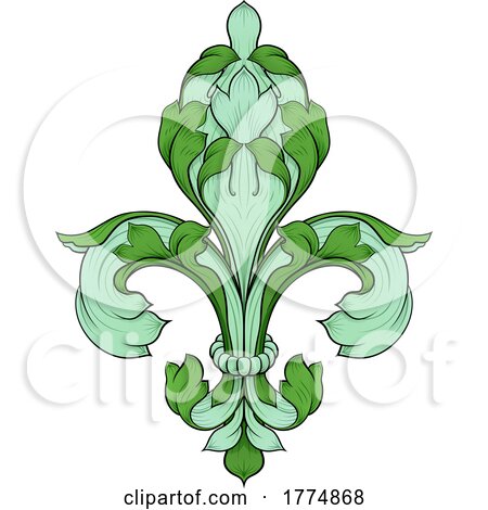 Fleur De Lis Flower Heraldry Lily Floral Crest by AtStockIllustration
