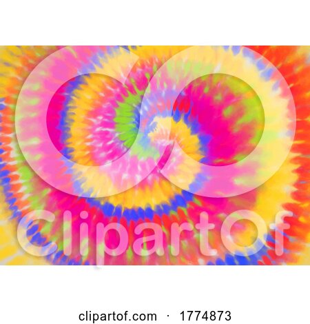 Abstract Background with a Rainbow Coloured Tie Dye Design by KJ Pargeter