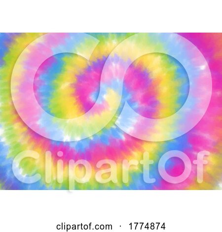 Rainbow Coloured Abstract Tie Dye Background by KJ Pargeter