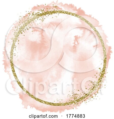 Watercolor Glitter Design on a White Background by KJ Pargeter