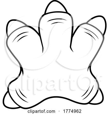 Cartoon Triceratops Dinosaur Paw by Hit Toon