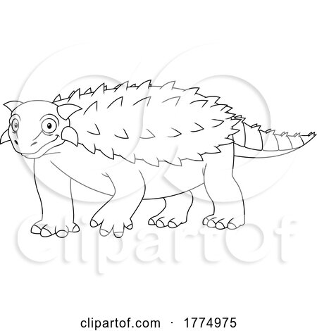 Cartoon Ankylosaurus Dinosaur by Hit Toon