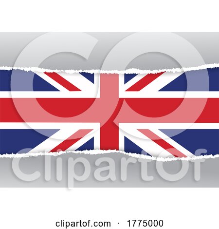 Torn Paper Design on Union Jack Flag Background by KJ Pargeter