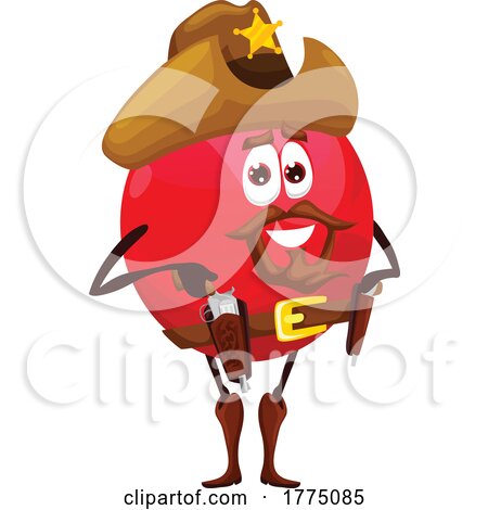 Sheriff Lingonberry Food Mascot Character by Vector Tradition SM