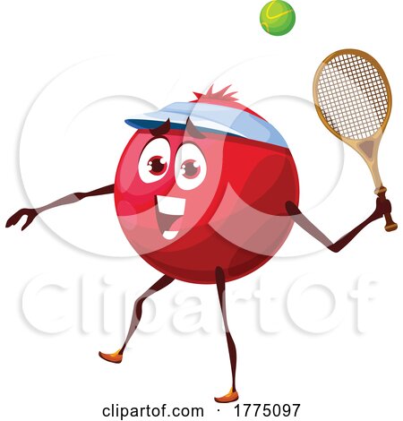 Tennis Cranberry Food Mascot Character by Vector Tradition SM