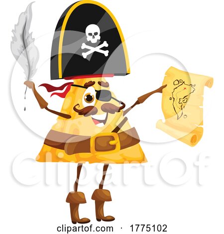 Pirate Tortilla Chip Food Mascot Character by Vector Tradition SM